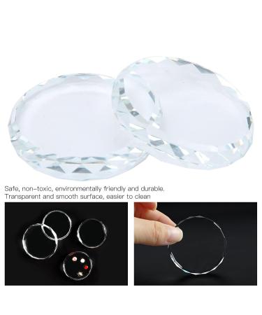 Buy 2 PCS Nail Art Plate Palettes | Glass Nail Polish & Color Mixing Display Tools for Professional Nail Art - Buy Online on GoSupps.com