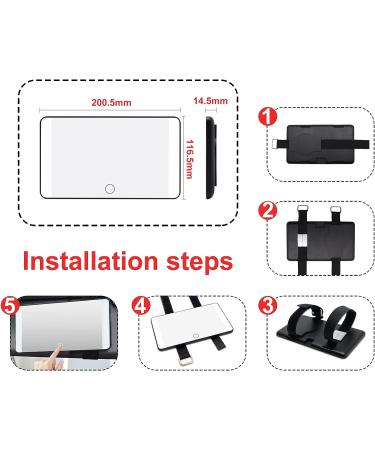 Rotating Lighted Makeup Mirror | LED Vanity Mirror for Car Visor | Dimmable Sunshade Mirror - Buy Online on GoSupps.com