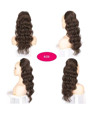 Pferdeschwanz Hair Extension Clip | Natural Brown Afro Curly Ponytail 63cm - Long Hair Accessories for Braids - Buy Online on GoSupps.com