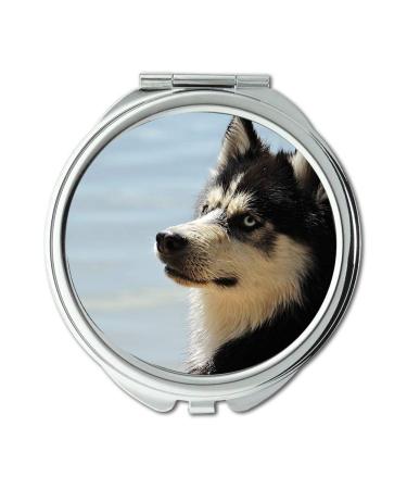 YENDOSTEEN Mirror makeup mirror Husky Dog Dog Breed Animal Sled Dog Snow Dog02 pocket mirror portable mirror