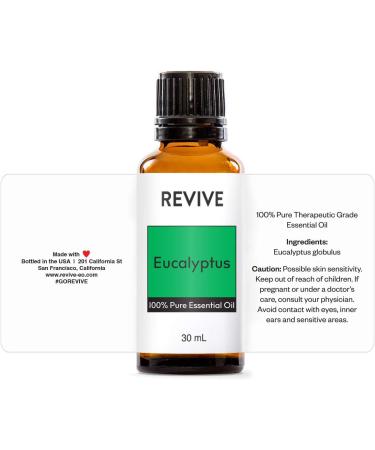 Eucalyptus Essential Oil 30mL - 100% Pure Therapeutic Grade by REVIVE | Aromatherapy Diffuser Massage & Skin Care - Buy Online on GoSupps.com