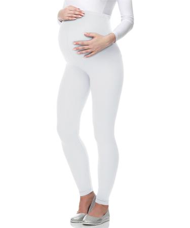 Be Mammy Women's Maternity Long Leggings 02 L White