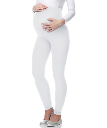 Be Mammy Women's Maternity Long Leggings 02 XL White