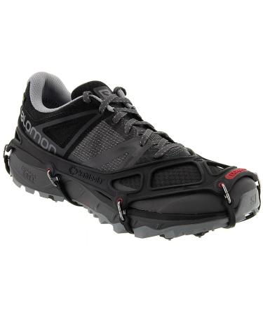 Kahtoola EXOspikes Footwear Traction for Winter Hiking & Running in Snow, Ice & Rocky Terrain Black Medium