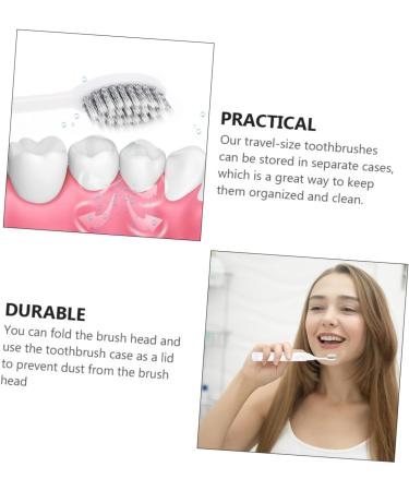 Mobestech Children's Portable Toothbrush Set - 2PC Mini Travel Soft Bristle Toothbrushes for Kids & Adults | Perfect Hiking & Travel Companion - Buy Online on GoSupps.com