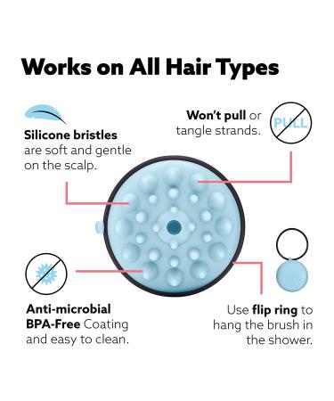 Wet Brush Exfoliating Scalp Massager - Blue Head Start Brush for Healthy & Strong Hair - Buy Online on GoSupps.com
