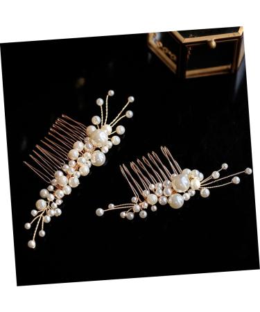 FRCOLOR 2 Sets of Headpieces for the Bride Wedding Hair Jewellery Wedding Hair Accessories Hair Accessories for Wedding Hair Comb for Women Tiara Pearls Hair Comb Bridal Comb Fashion Accessories - Buy Online on GoSupps.com