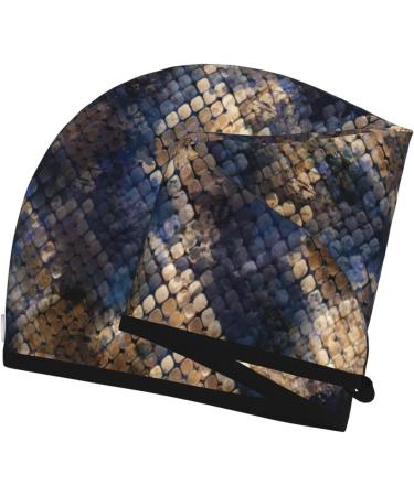 Watercolor Snake Skin Microfiber Hair Towel | Super Absorbent Quick Dry Wrap for All Hair Types - Buy Online on GoSupps.com