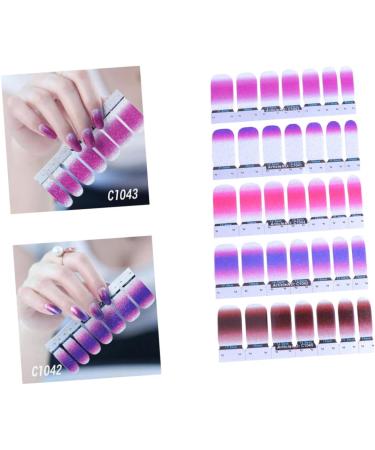 FRCOLOR 5 Sets Full Cover Nails Glitter Nail Patches Cute Nail Decals Cute Nail Patches Full Nail Sticker Glitter Nail Wrap Shiny Nail Tips Wrap Women False Nails Halloween Miss Nail Set As Shown M - Buy Online on GoSupps.com