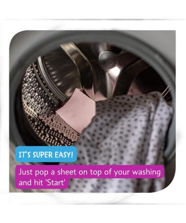 WABLU Coloured Wash Laundry Sheets - Very Berry Scented | Bio Concentrated with Enzymes | Sustainable Alternative for Travel | 24 Washes - Buy Online on GoSupps.com