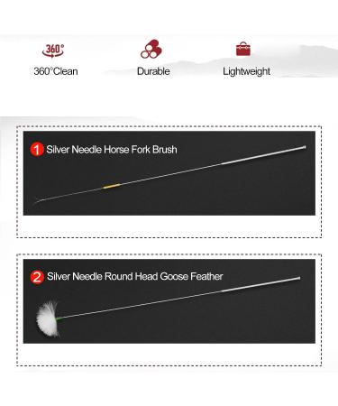 Layhou Ear Massage Set - Stainless Steel Earwax Cleaner Kit with Goose Feather Earpick and Spiral Ear Clean Tool - Buy Online on GoSupps.com