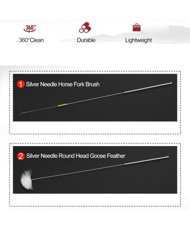 Premium Ear Massage Set & Earwax Cleaner Kits - Stainless Steel Earpick & Goose Feather Tools for Effective Ear Cleaning - Buy Online on GoSupps.com