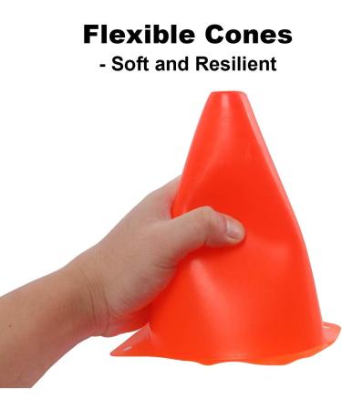 DUNCHATY 40 PCS 7 Inch Plastic Soccer Cones for Agility Training - 4 Colors 40Pack Sports Cones - Buy Online on GoSupps.com