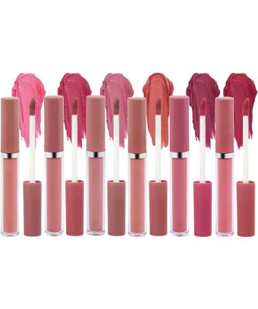 Scnvsi 6Pcs Matte Liquid Lipstick Set Lip Stain Makeup Kit Long Lasting Waterproof Matte Lipstick Set for Women Girls - Buy Online on GoSupps.com