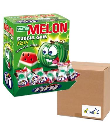 FINI WATERMELON Liquid Filled Bubblegum Retro Sweets & Candy Water Melon (200) - VSTAR 1
