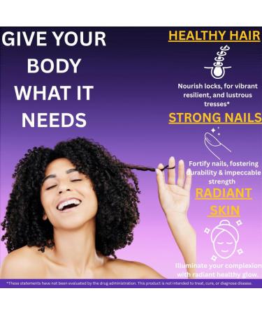 NUBIAN NUTRIFIED Biotin Gummies 10000mcg for Hair Skin & Nails Vitamin B7 Supplement for Women & Men Supports Healthy Growth Radiant Skin & Strong Nails Vegan Mixed Berry Flavor 60 Count - Buy Online on GoSupps.com