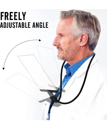 Magnifying Glass for Reading Hands Free 4X Loupe for Seniors Full Page View 5.3"x 8.7" Flexible Magnifier for Needlepoint Small Fonts (Black) - Buy Online on GoSupps.com