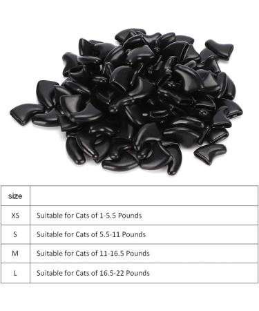 Tmishion Cat Nail Caps & Dog Paw Anti-Scratch Protective Sleeves - 100 Soft Claw Covers Glue Included Large Cool Black - Buy Online on GoSupps.com