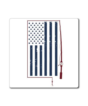 Fishing USA Flag Fishing T Shirt | Funny Fishing Shirt | Camping Tshirt | Beach Vacation Shirt | Fisherman Gift Magnets 3" 3"