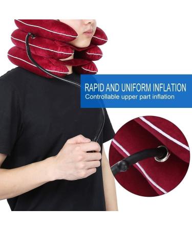 SSDDDLZEQ Luft-Blasbar Neck Support - Cervical Spine Decompression & Pain Relief - Red - Buy Online on GoSupps.com