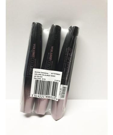 Kit 3 pieces Rimmel Mascara Wonderfull Volume Colourist 001 Black 11 ml - Buy Online on GoSupps.com