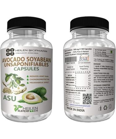 PS Avocado Soyabean Unsaponifiable (ASU) Capsule For Joint Health Support - 500 mg X 180 Capsules Pack of 1 - Buy Online on GoSupps.com