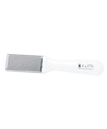 Kumi Professional Double-Sided Foot File for Hard Skin - Stainless Steel Rasp & Nylon Bristle Nail Brush Perfect for Removing Hard Skin and Foot or Toe Cleaning.