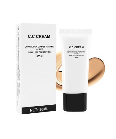Skin Tone Adjusting CC Cream Soft Pre-makeup Primer CC Cream for Moisturizing Skin Concealer Invisible Pores Brightening Skin Tone Self Adjusting for Mature Skin Foundation