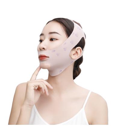 Satkali slim face mask face full contour slimming masque v form bandage lift double chin sculping slow down sagging v face tool pink rose