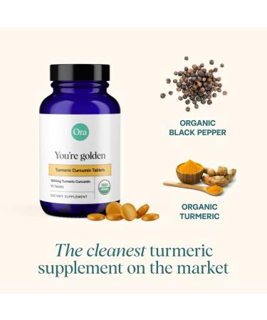 Ora Organic Vitamin D3 2000IU & Turmeric Curcumin Bundle: Vegan Vitamin D from Lichen for Bone Health 30 Vegan Tablets + Pure Turmeric and Black Pepper Extract - 90 Tablets - Buy Online on GoSupps.com