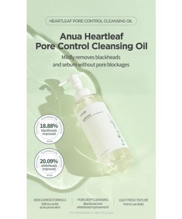 ANUA Heartleaf Pore Control Cleansing Oil Facial Cleanser 6.76 fl oz - Gentle Deep Cleansing for Clear Skin - Buy Online on GoSupps.com