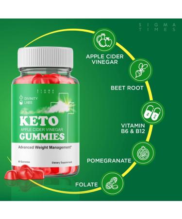 Divinity Labs Keto Gummies - 3 Pack for Weight Loss - 525mg Shark Tank Keto Apple Cider Vinegar Gummies - 180 Gummies - Buy Online on GoSupps.com