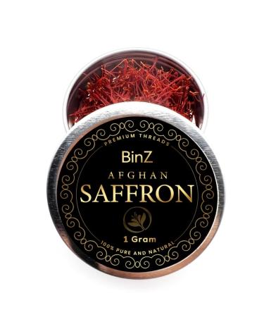 Saffron Threads, Finest Pure Premium All Red Organic Saffron Threads, Grade A+ Super Negin Saffron Spice for Cooking & Tea, 1 Gram 1.0 Grams