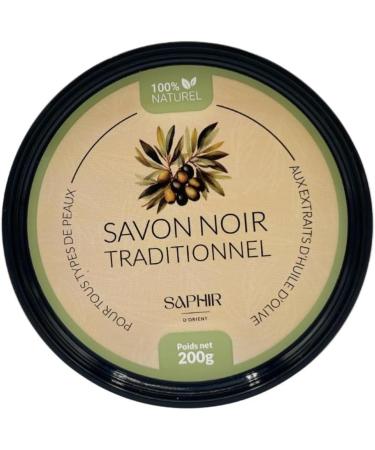  G n rique SAPHIR D'ORIENT Traditional Black Soap Body and Face Scrub Olive Oil 100% Natural For All Skin Types 200g Hammam Style - Buy Online on GoSupps.com