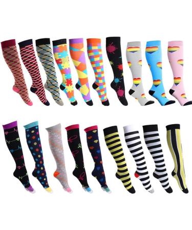 Angoter Compression Stockings for Women & Men | Long Sports Socks for Walking Cycling Pregnancy & Edema - Size S-M - Buy Online on GoSupps.com