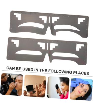 Hemoton 2pcs Eyebrow Ruler Brow Shaping Template Brow Shaping Ruler Brow Shaping Stencil Brow Template Brow Guide Ruler Eyebrow Stencil Eyebrow Makeup Tools Brow Makeup Supplies 20x4.8cm As Shown - Buy Online on GoSupps.com