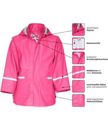 Playshoes Unisex Kid's Raincoat 92 Pink - Windproof & Waterproof Rainwear - Buy Online on GoSupps.com