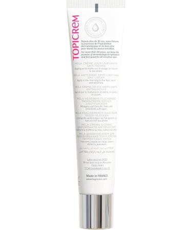 Topicrem - Mela Unifying Anti-Dark Spot Day Cream - Moisturizes for 24 hours Evens out the complexion Corrects and Prevents the appearance of dark spots - Double UV + Blue Light Protection SPF50+ - Sensitive Skin - 40 ml - Buy Online on GoSupps.com