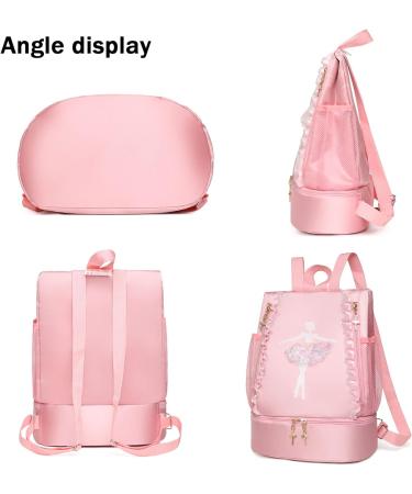 Yitengteng Ballet Dance Backpack with Shoe Compartment - Pink Little Girls Ballerina Bag for Gymnastics, Latin Dance, Yoga, Tap Dance, Jazz - Toddler Dance Storage Bag - Buy Online on GoSupps.com
