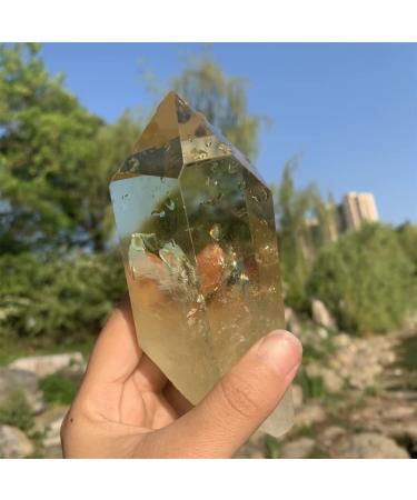 Natural Rough Citrine Tower Crystal Crafts Rough Citrine Wand Natural Stone