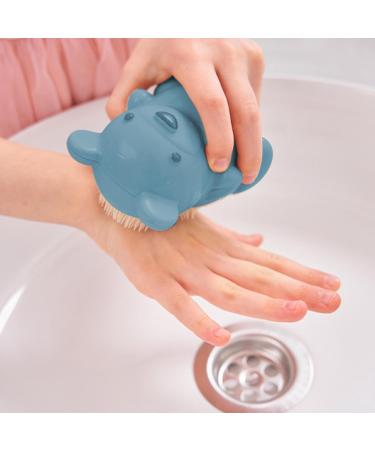 Nail Brush For Cleaning Fingernails Adorable Bear Soft Stiff Bristles Scrubber | Creative Deep Clean Easy To Grasp Gentle Bristles Kids Nail Brush For Men Toes Blue - Buy Online on GoSupps.com
