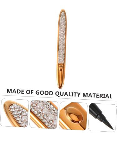 FOMIYES Self Adhesive Mascara Liquid Eyeliner Self-adhesive Eye Liner Liquid Makeup Eyeliners Fake Eyelashes 1 count (Pack of 1) Golden - Buy Online on GoSupps.com