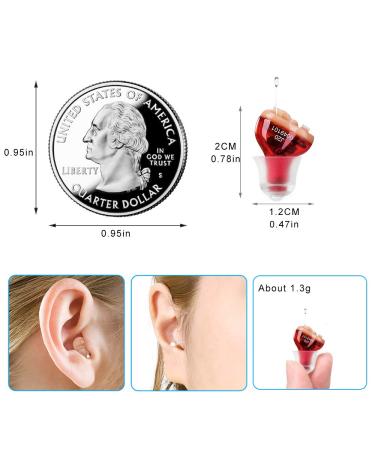 IncenSonic Mini Sound Amplifier - Ear Sound Enhancer for Noise Reduction & Enhanced Speech - Feedback Cancellation - Suitable for Adults (Red, Right) - Buy Online on GoSupps.com
