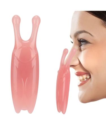 High bridge nasal scrap resin nose massage device nose massage device reduction nose alar gua Sha nose tool for nose and shape jawline (pink)