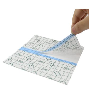 Transparent Waterproof Bandage 50 Pieces | 6 in x 8 in |-Clear Skin Protection Tape Second Skin Bandage Dressing Tape Wound Water Resistant 6 in X 8 in 50 Count - Buy Online on GoSupps.com
