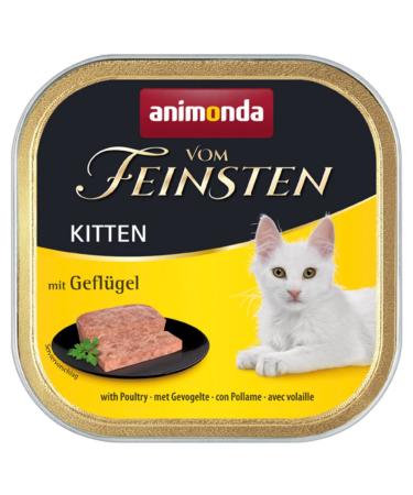 animonda Vom Feinsten Kitten wet food for growing cats in their first year of life with poultry 32 x 100 g