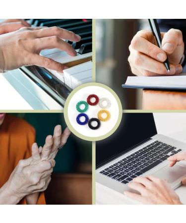 Hnjusr 12-Piece Acupressure Ring Set - Finger & Toe Massage Rings for Stress Relief & Improved Blood Circulation - Buy Online on GoSupps.com