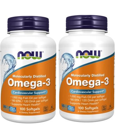Now Omega-3 2000mg 100 Count (Pack of 2)
