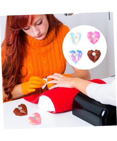 4sets Nail Practice Holder Magnetic Nail Art Display Stand Magnetic Nail Tip Holder Nail Art Practice Holder Nail Polish Stand Beauty Nail Stand Manicure Tools Resin Heart-shaped - Buy Online on GoSupps.com