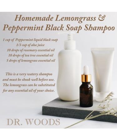 Dr. Woods Raw Black Peppermint Soap with Organic Shea Butter - 32oz | Nourish & Refresh | International Shipping Available - Buy Online on GoSupps.com
